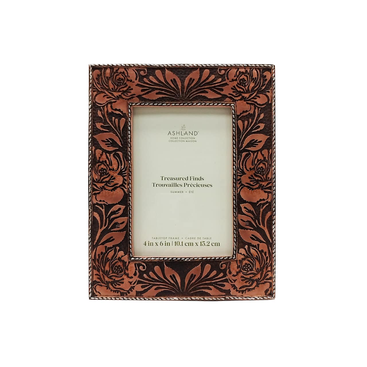 4" x 6" Brown Wood-Textured Tabletop Frame, Treasured Finds by Ashland®